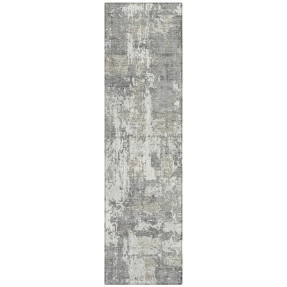 LOOMLAN Rugs Caelan Gray Washable Indoor-Outdoor Rug