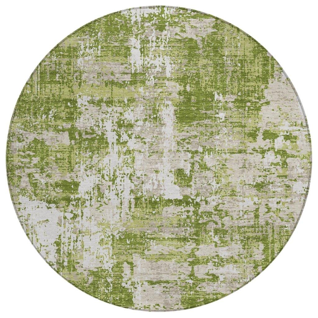 LOOMLAN Rugs Caelan Green Washable Indoor-Outdoor Rug
