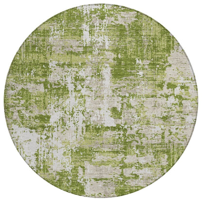 LOOMLAN Rugs Caelan Green Washable Indoor-Outdoor Rug