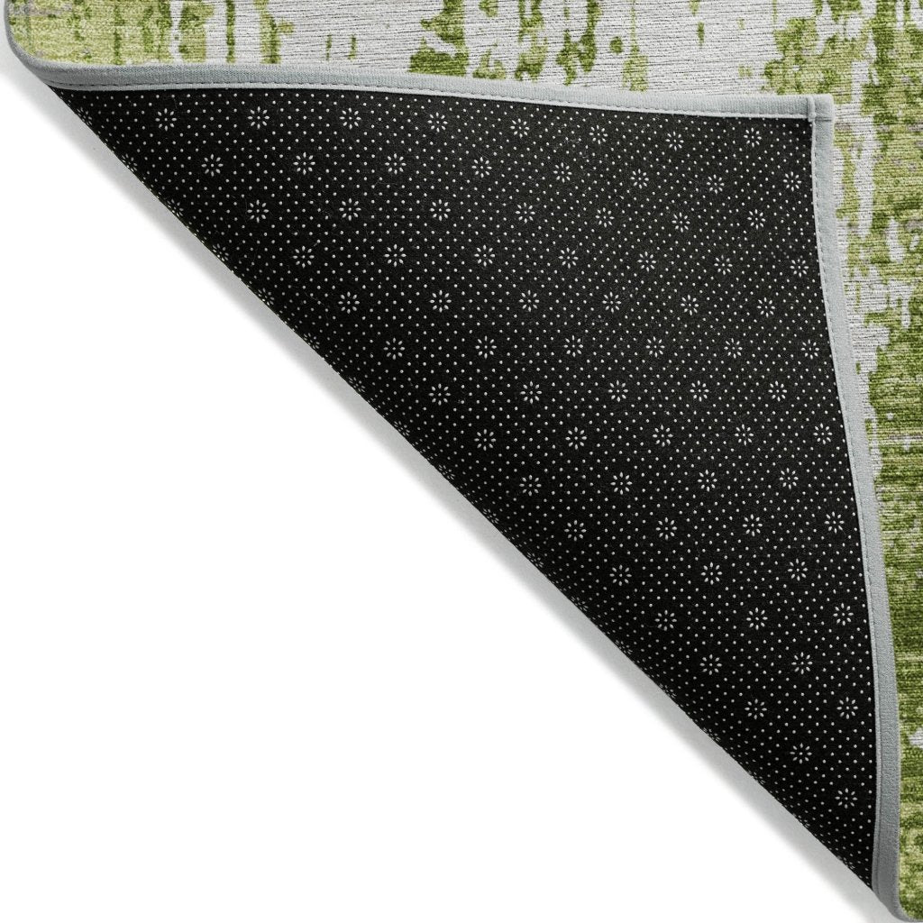 LOOMLAN Rugs Caelan Green Washable Indoor-Outdoor Rug