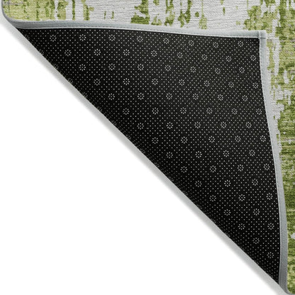 LOOMLAN Rugs Caelan Green Washable Indoor-Outdoor Rug