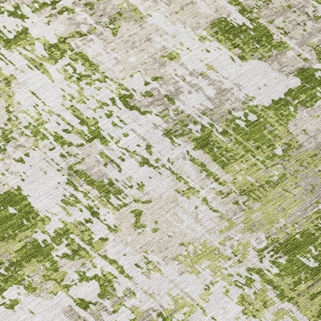 LOOMLAN Rugs Caelan Green Washable Indoor-Outdoor Rug