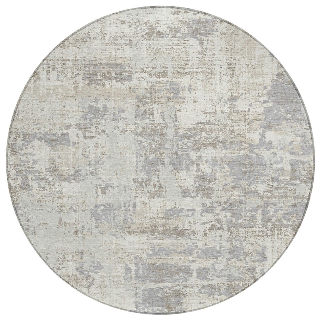 LOOMLAN Rugs Caelan Ivory Washable Indoor-Outdoor Rug