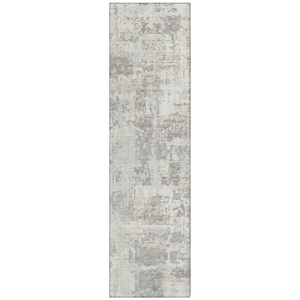 LOOMLAN Rugs Caelan Ivory Washable Indoor-Outdoor Rug
