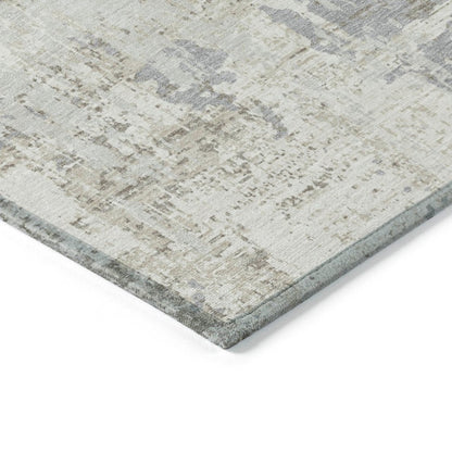 LOOMLAN Rugs Caelan Ivory Washable Indoor-Outdoor Rug