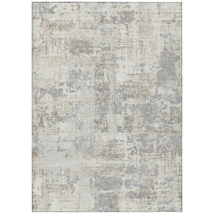 LOOMLAN Rugs Caelan Ivory Washable Indoor-Outdoor Rug