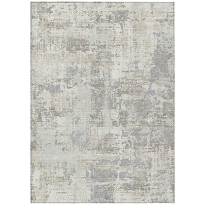 LOOMLAN Rugs Caelan Ivory Washable Indoor-Outdoor Rug