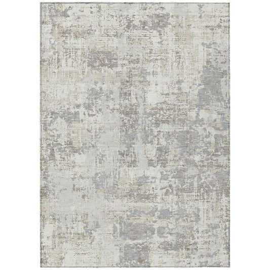 LOOMLAN Rugs Caelan Ivory Washable Indoor-Outdoor Rug