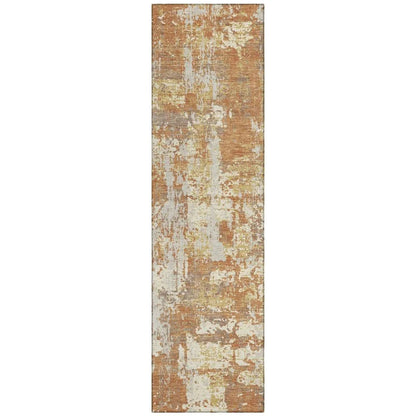 LOOMLAN Rugs Caelan Orange Washable Indoor-Outdoor Rug