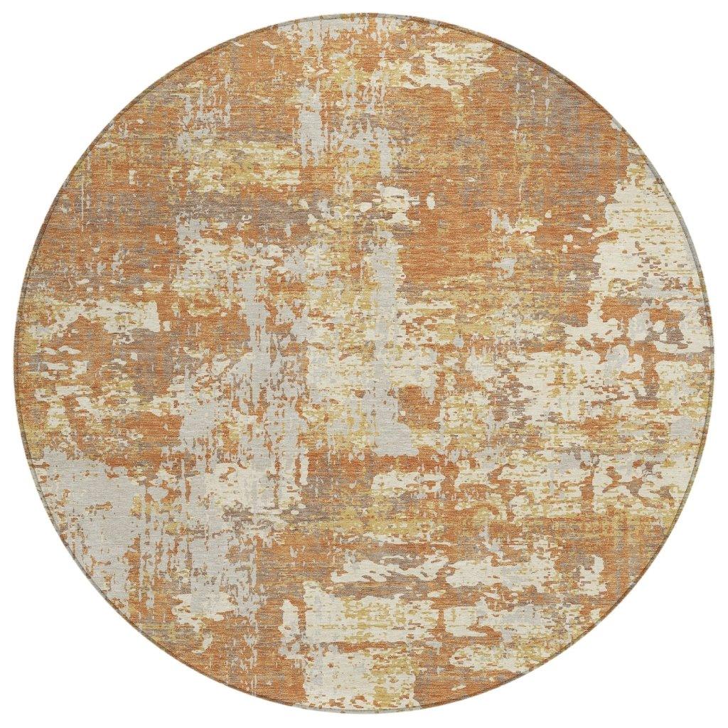 LOOMLAN Rugs Caelan Orange Washable Indoor-Outdoor Rug