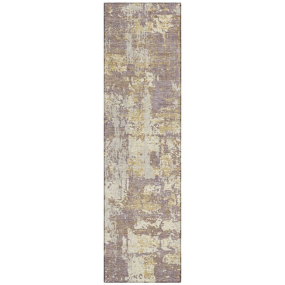 LOOMLAN Rugs Caelan Purple Washable Indoor-Outdoor Rug