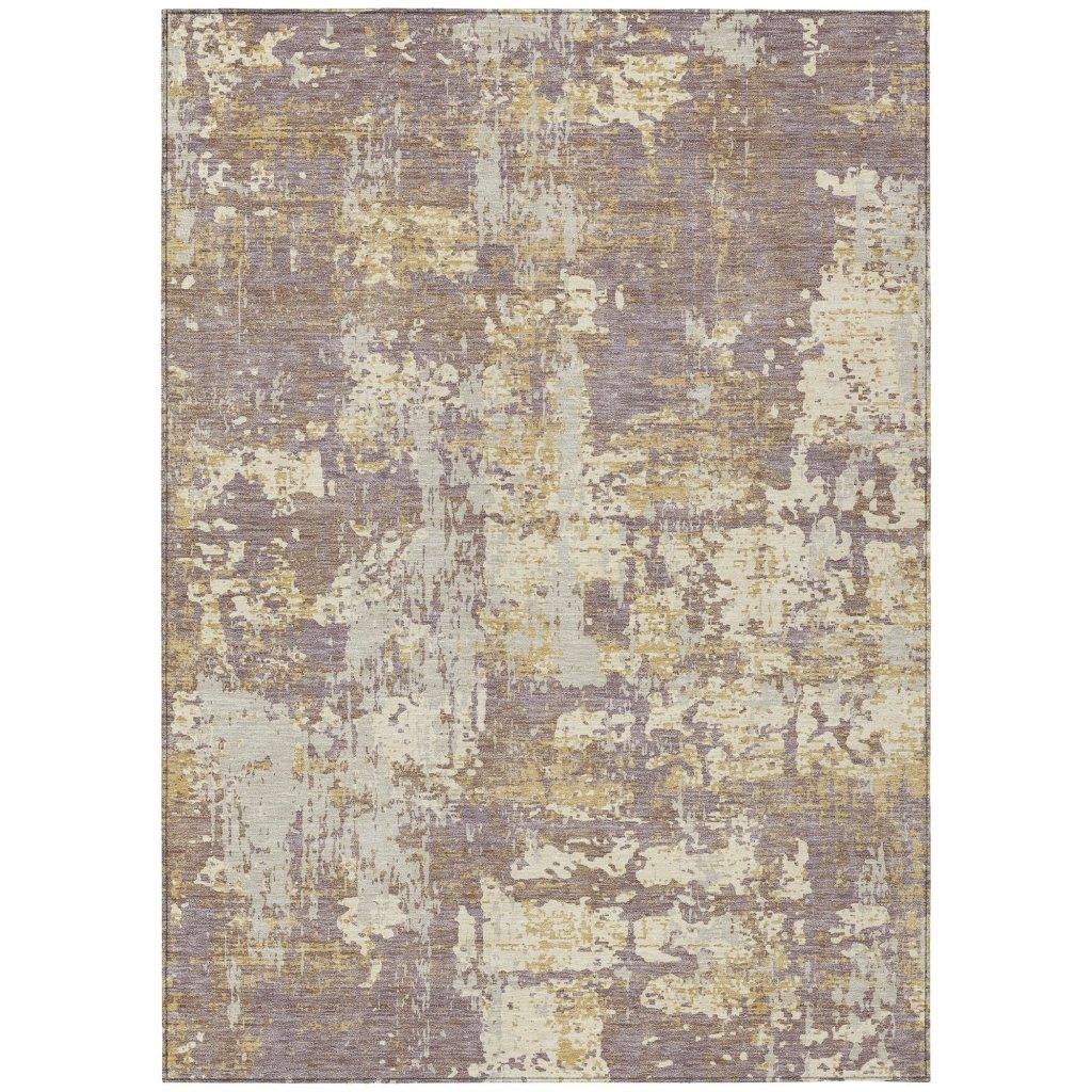 LOOMLAN Rugs Caelan Purple Washable Indoor-Outdoor Rug