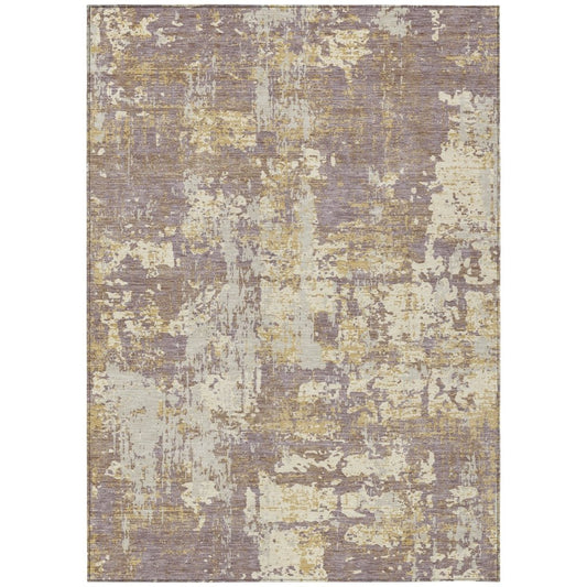 LOOMLAN Rugs Caelan Purple Washable Indoor-Outdoor Rug