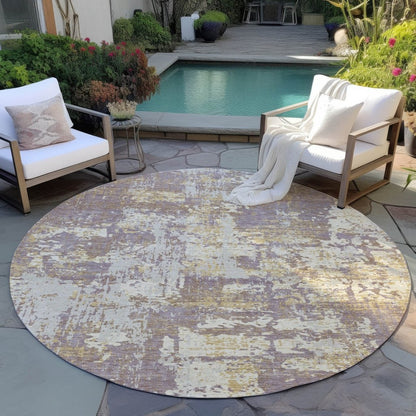 LOOMLAN Rugs Caelan Purple Washable Indoor-Outdoor Rug