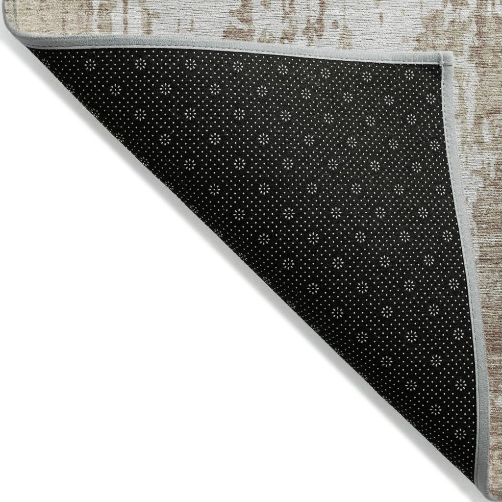 LOOMLAN Rugs Caelan Taupe Washable Indoor-Outdoor Rug