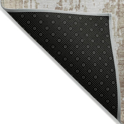 LOOMLAN Rugs Caelan Taupe Washable Indoor-Outdoor Rug