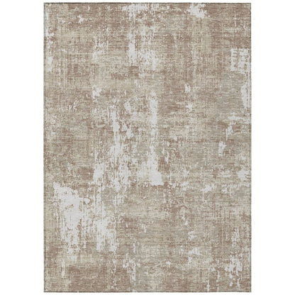 LOOMLAN Rugs Caelan Taupe Washable Indoor-Outdoor Rug