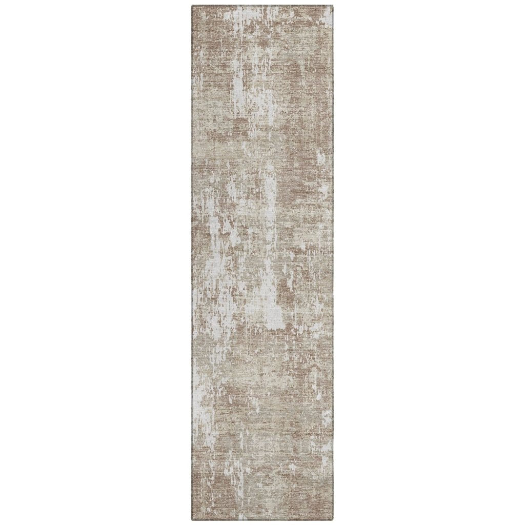 LOOMLAN Rugs Caelan Taupe Washable Indoor-Outdoor Rug