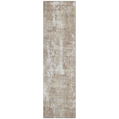 LOOMLAN Rugs Caelan Taupe Washable Indoor-Outdoor Rug
