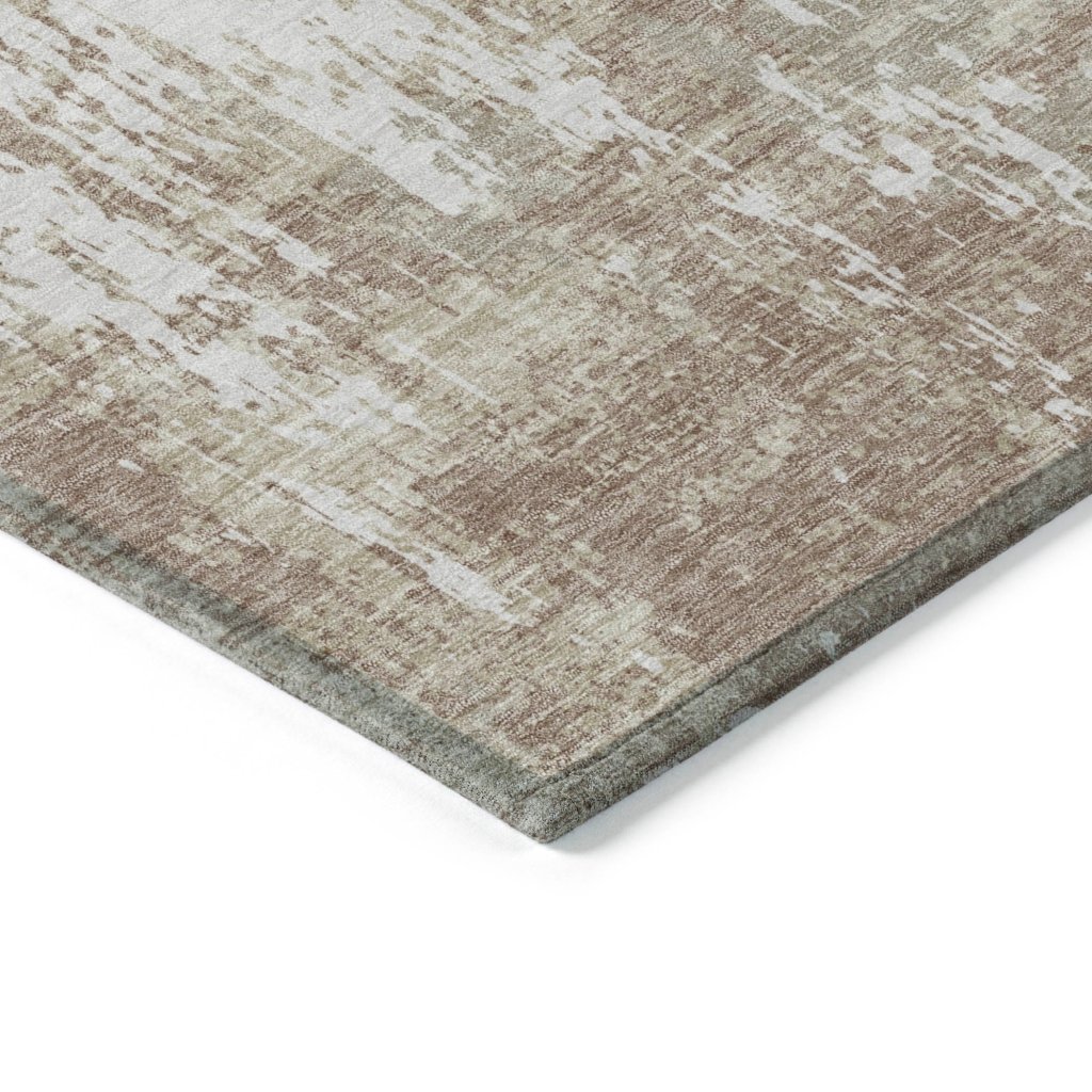 LOOMLAN Rugs Caelan Taupe Washable Indoor-Outdoor Rug