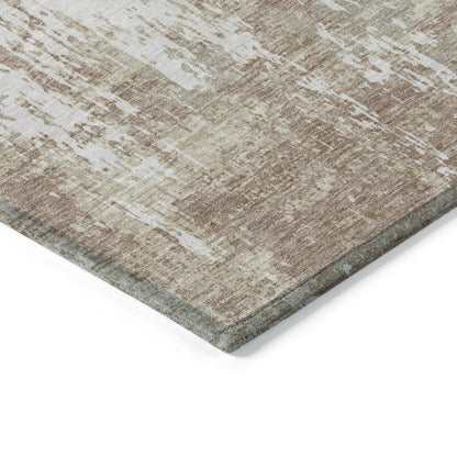 LOOMLAN Rugs Caelan Taupe Washable Indoor-Outdoor Rug