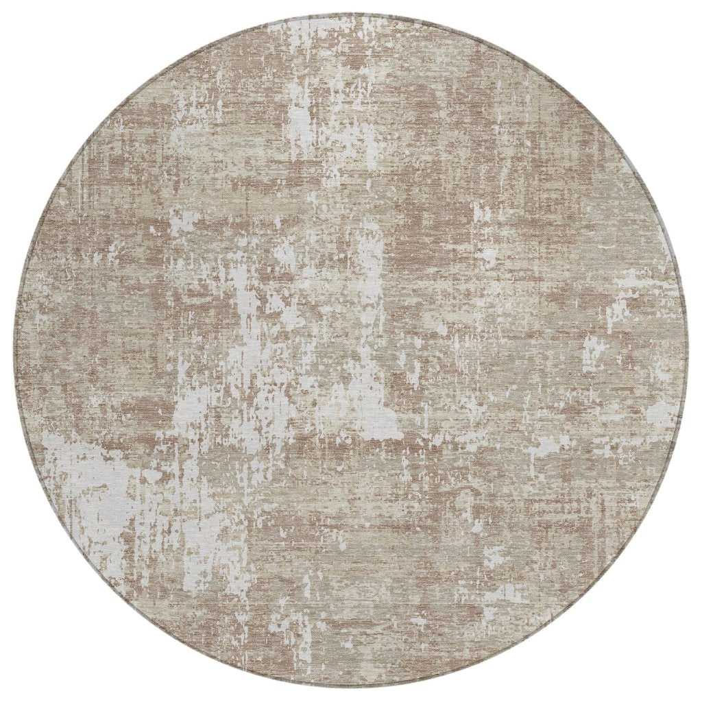 LOOMLAN Rugs Caelan Taupe Washable Indoor-Outdoor Rug