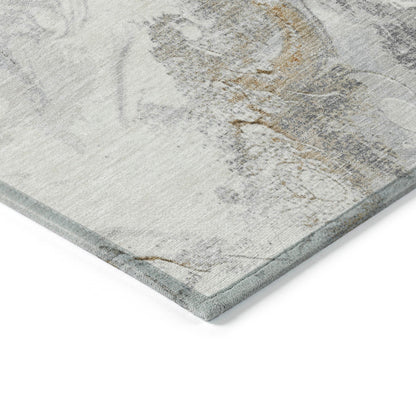 Caelaris Gray Washable Indoor - Outdoor Rug - LOOMLAN - LOOMLAN Rugs - Outdoor Rugs
