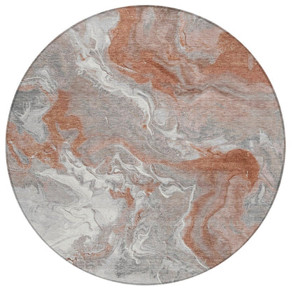 Caelaris Orange Washable Indoor - Outdoor Rug - LOOMLAN - LOOMLAN Rugs - Outdoor Rugs