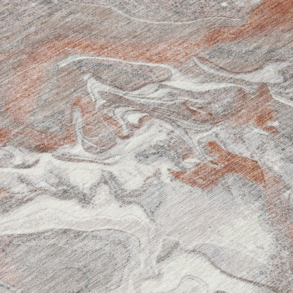 Caelaris Orange Washable Indoor - Outdoor Rug - LOOMLAN - LOOMLAN Rugs - Outdoor Rugs