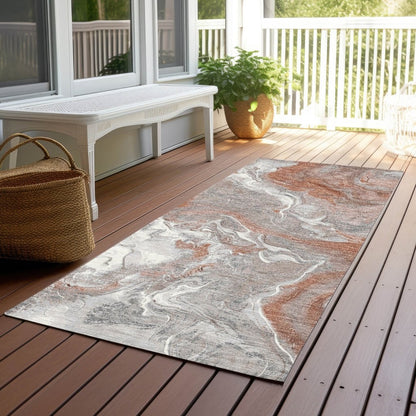 Caelaris Orange Washable Indoor - Outdoor Rug - LOOMLAN - LOOMLAN Rugs - Outdoor Rugs