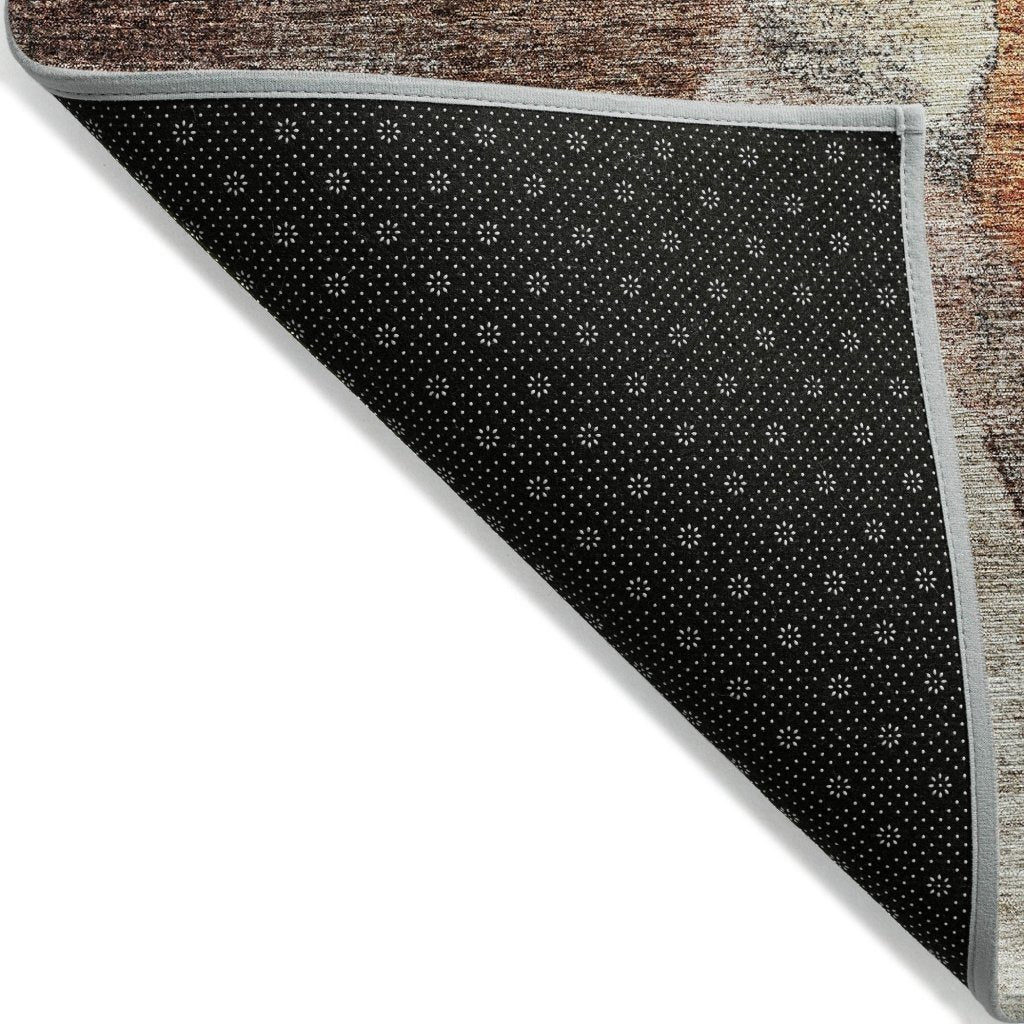 LOOMLAN Rugs Caeli Brown Washable Indoor-Outdoor Rug