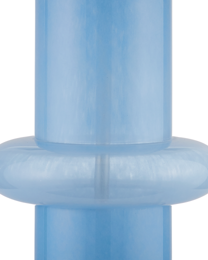 Aquaviva Glass and Metal Blue Table Lamp