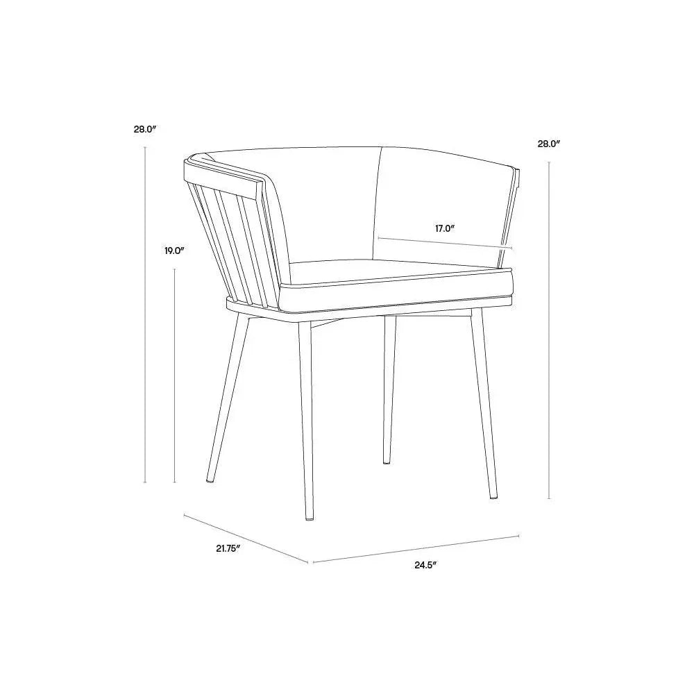 SUNPAN Caily Fabric Dining Armchair