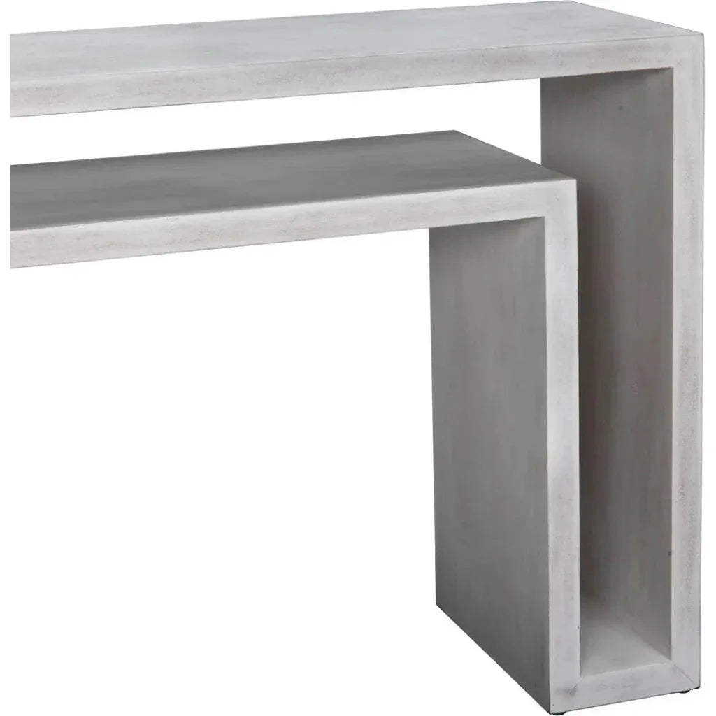 Noir Caine Rectangle Wooden Console Table