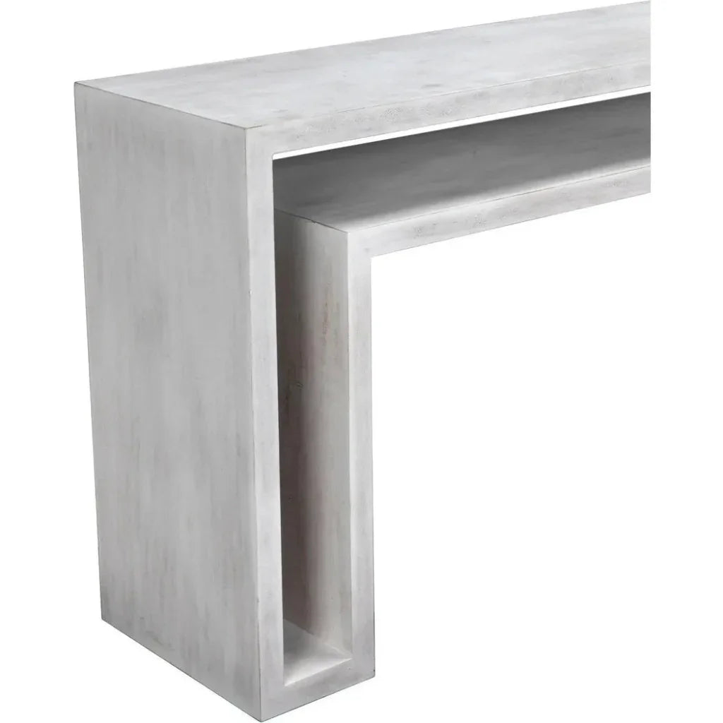 Noir Caine Rectangle Wooden Console Table