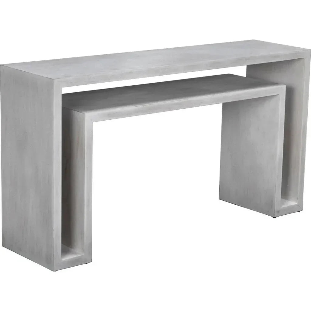 Noir Caine Rectangle Wooden Console Table