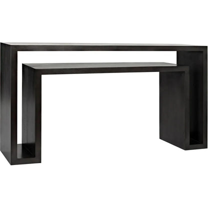 Noir Caine Rectangle Wooden Console Table