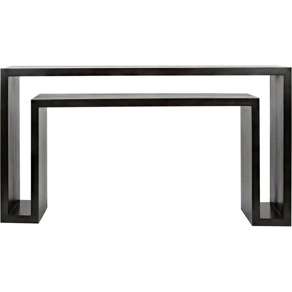 Noir Caine Rectangle Wooden Console Table