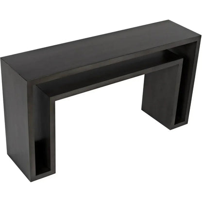 Noir Caine Rectangle Wooden Console Table