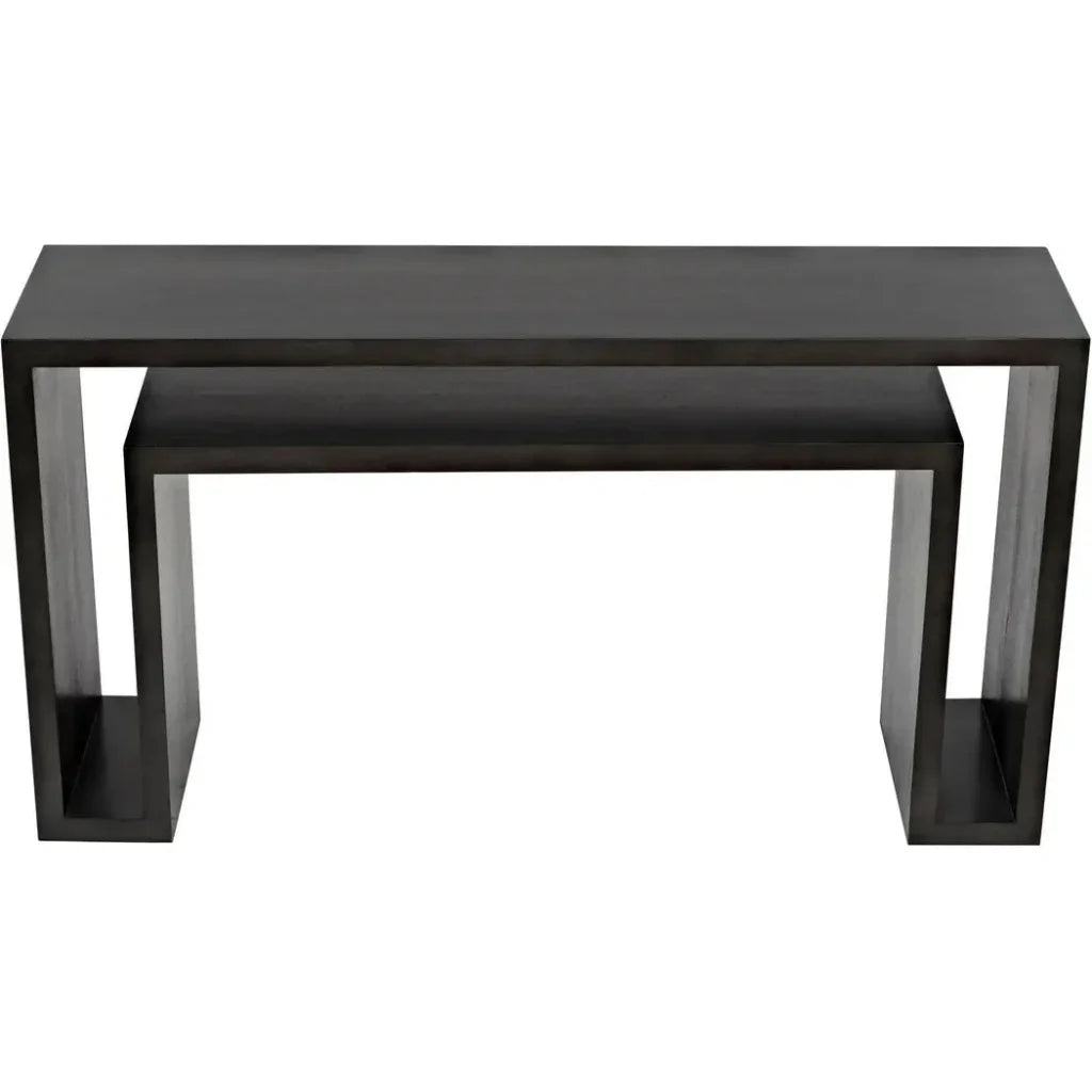 Noir Caine Rectangle Wooden Console Table