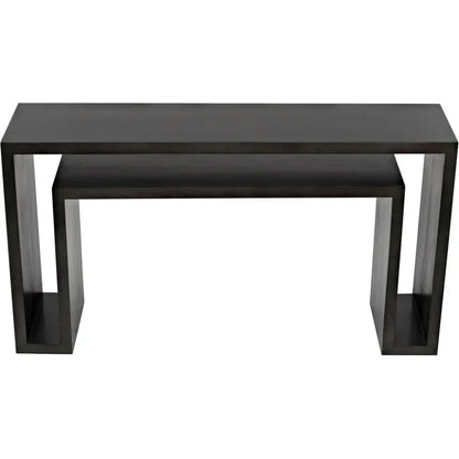 Noir Caine Rectangle Wooden Console Table