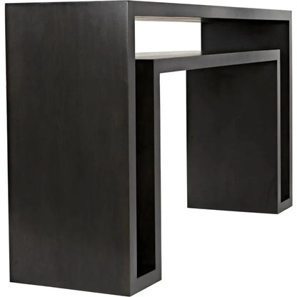 Noir Caine Rectangle Wooden Console Table