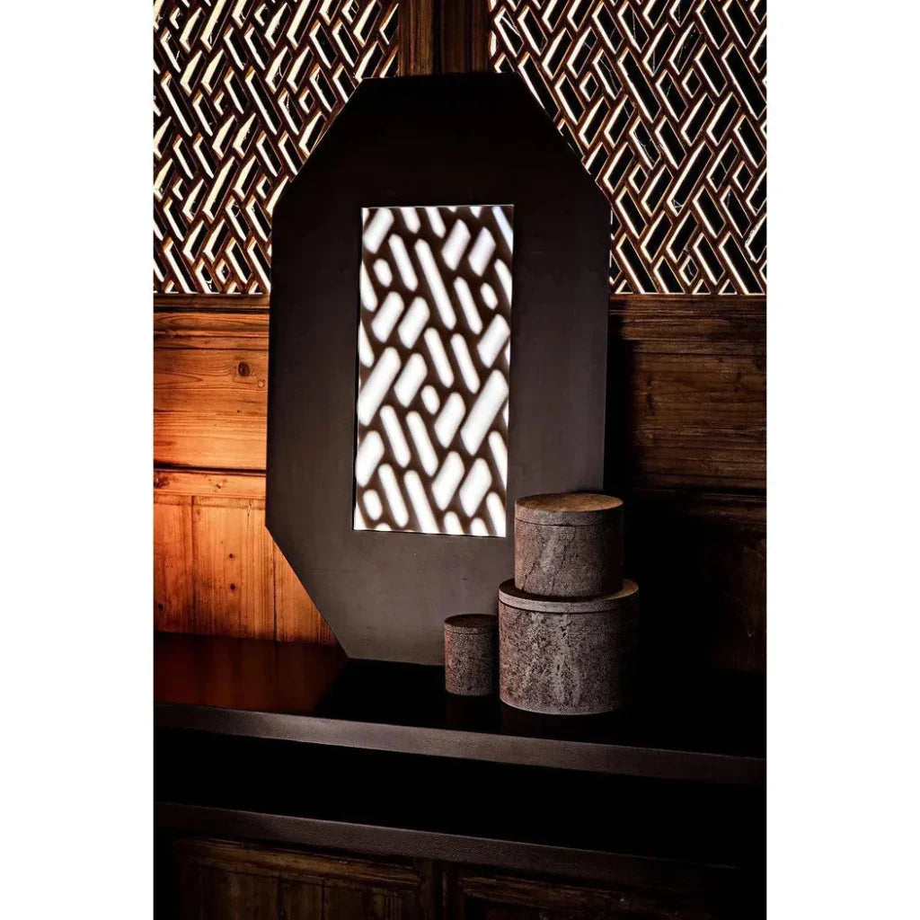 Noir Caine Rectangle Wooden Console Table