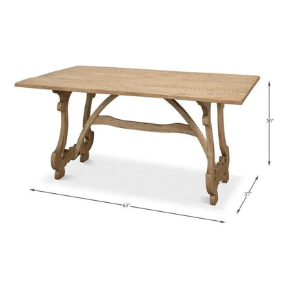 Sarreid Calambac Driftwood Dining Table Seats 6