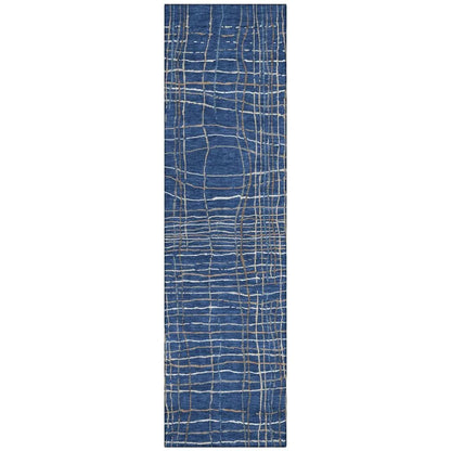 LOOMLAN Rugs Calista Blue Washable Indoor-Outdoor Rug