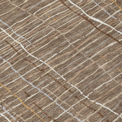LOOMLAN Rugs Calista Brown Washable Indoor-Outdoor Rug