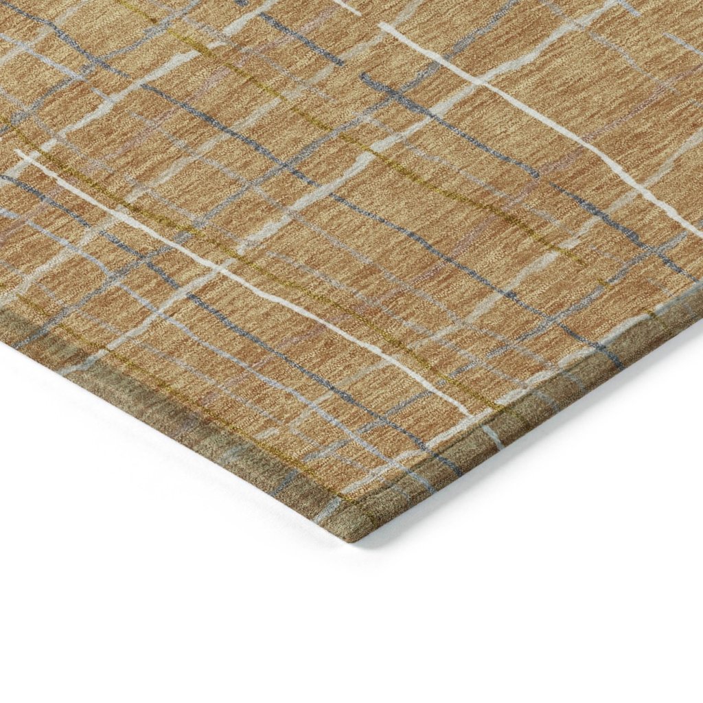 LOOMLAN Rugs Calista Gold Washable Indoor-Outdoor Rug