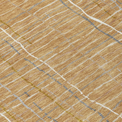 LOOMLAN Rugs Calista Gold Washable Indoor-Outdoor Rug