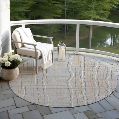 LOOMLAN Rugs Calista Gray Washable Indoor-Outdoor Rug