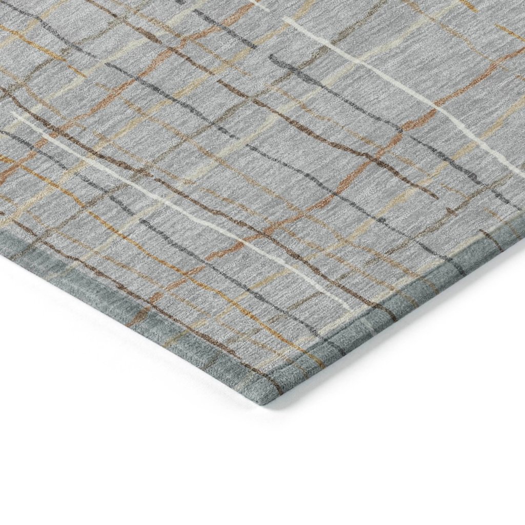 LOOMLAN Rugs Calista Gray Washable Indoor-Outdoor Rug